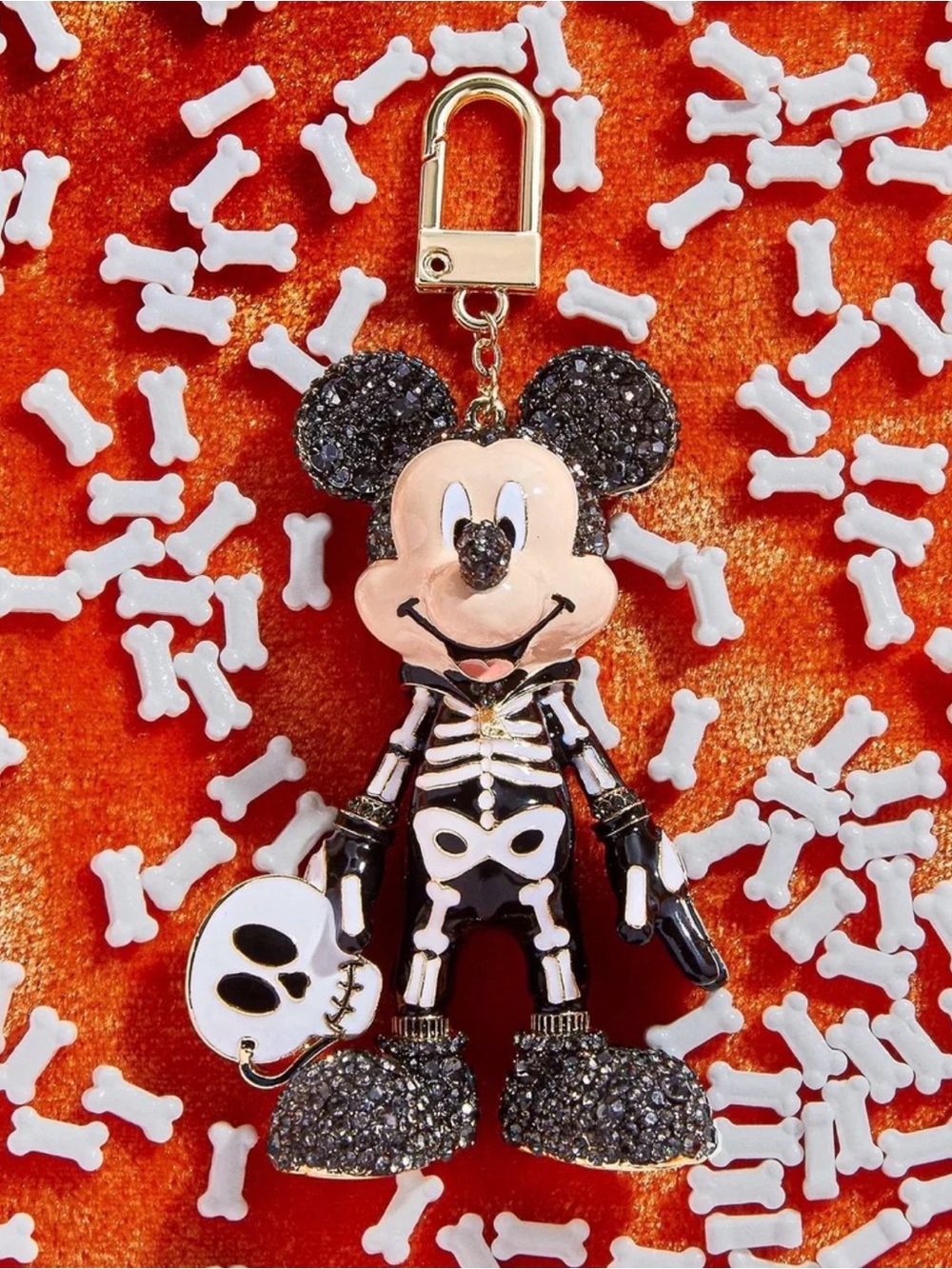 Disney x BaubleBar Mickey Skeleton Glow-in-the-dark Bag Charm